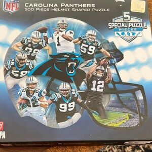 NFL Carolina Panthers Helmet Puzzle - Blue and Black